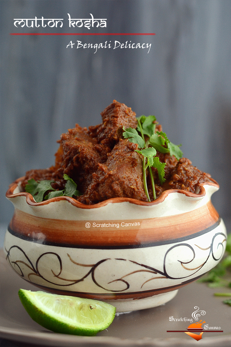 Bengali Kosha Mangsho Mutton Kosha Spicy Mutton Dry Curry