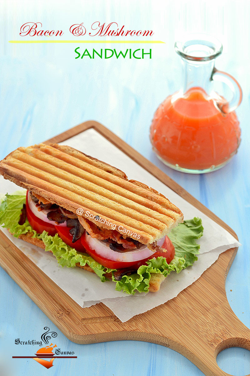 Quick Mushroom Sandwich using Toaster/Grill