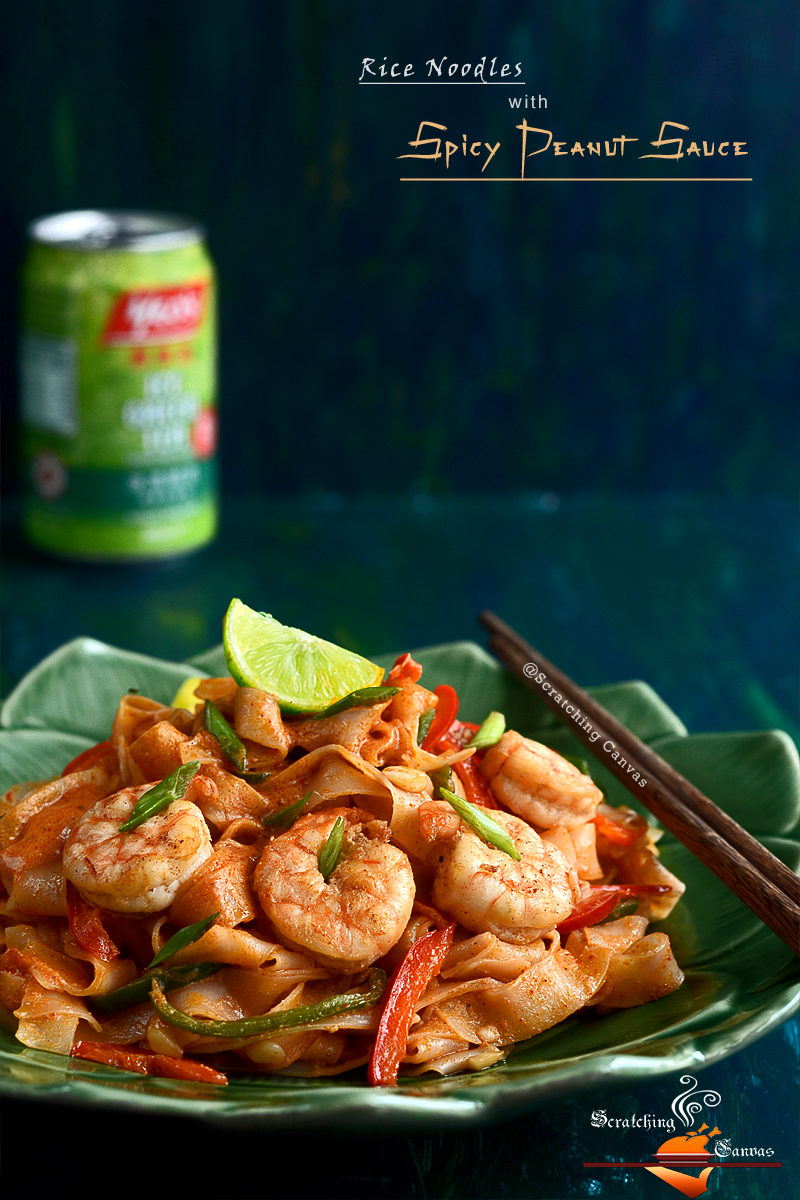 Peanut Sauce Prawn Noodles Food Photography