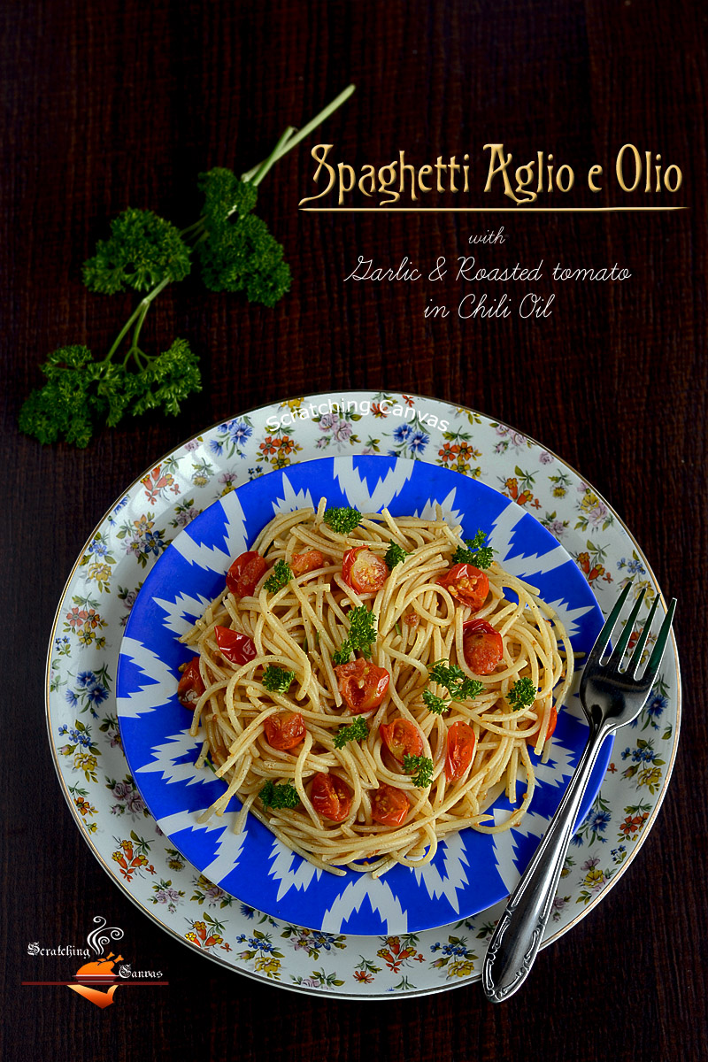 Spaghetti Aglio e Olio | Easy Pasta Recipe - Scratching Canvas